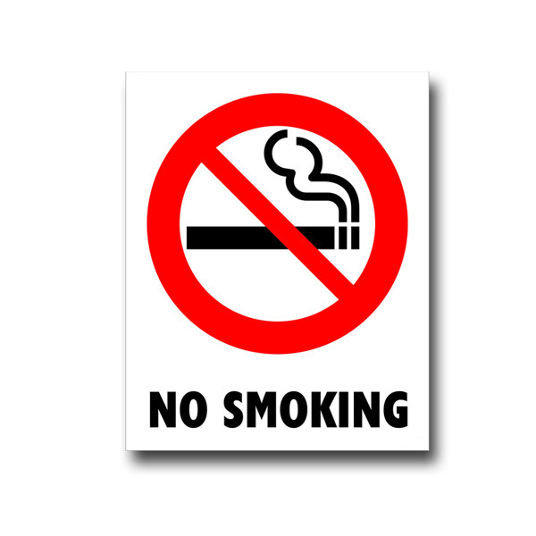 Self Adhesive Sticker No Smoking 100 x 85mm