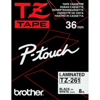 TZ-261 PTouch Tape 36mm -- BLACK on WHITE